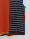YANYAN KNITS 2025 Fall/Winter Collection: Stand-up Collar Vest (YYK-YYW25-1631-PS) - Color Block Design